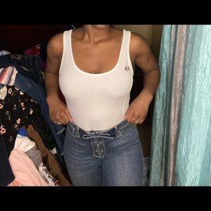 Champion white bodysuit